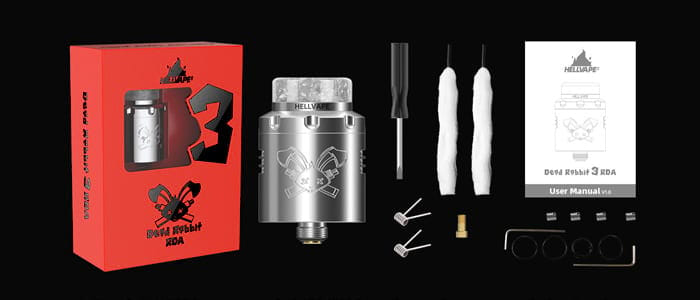 Contenu du pack Dead Rabbit 3 RDA HellVape